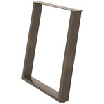 vidaXL Pieds de table à manger en U 2 pièces Acier naturel 80 x (72-73) cm Acier