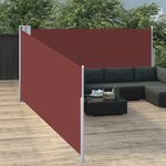 vidaXL Auvent latéral rétractable Marron 100 x 1000 cm