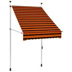 vidaXL Auvent manuel rétractable 100 cm Orange et marron