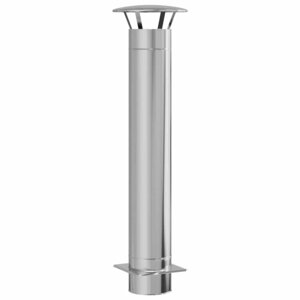 vidaXL Extension de Conduit Argent 35 x 35 x 132 cm Acier inoxydable