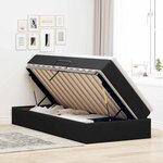 vidaXL Lit avec rangement et matelas Noir 100 x 200 cm Velours