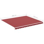 vidaXL Tissu de remplacement pour auvent Bordeaux rouge 4x3 5 m