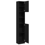 vidaXL Armoire de salle de bain chêne noir 32x25 5x190 cm