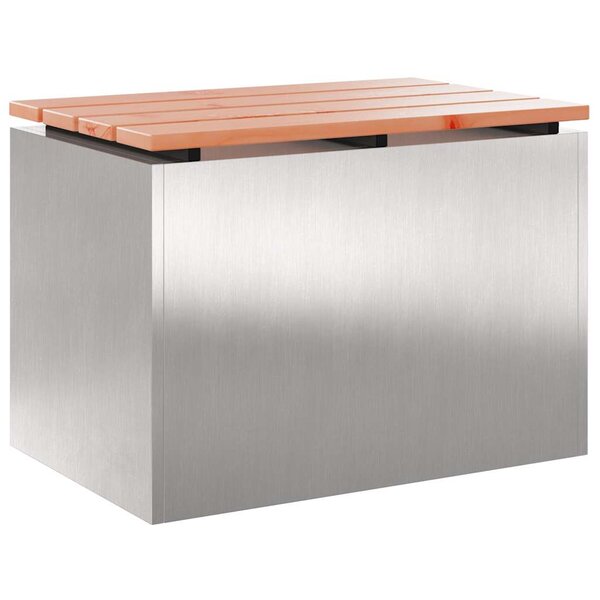 vidaXL Banc de jardin Argent 60 x 40 x 43 cm Acier inoxydable