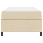 vidaXL Lit à ressorts avec matelas Crème 90 x 190 cm tissu