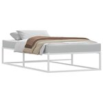 vidaXL Cadre de lit sans matelas blanc 90x200 cm métal