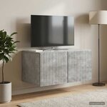 vidaXL Meuble TV mural Gris béton 59 5 x 41 x 30 cm Bois d'ingénierie