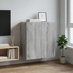 vidaXL Armoire Murale 59 x 31 x 60 cm Bois d'ingénierie Sonoma gris