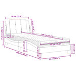 vidaXL Lit avec matelas cappuccino 90x190 cm similicuir