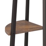 vidaXL Étagère d'angle 5 niveaux Marron foncé et noir 45 5x31 5x180 cm