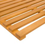 vidaXL Tapis de bain Uni Marron 100 x 53 cm bois