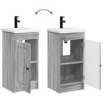 vidaXL Meuble de salle de bain avec évier Sonoma gris