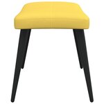 vidaXL Chaise de relaxation avec tabouret Jaune moutarde Tissu