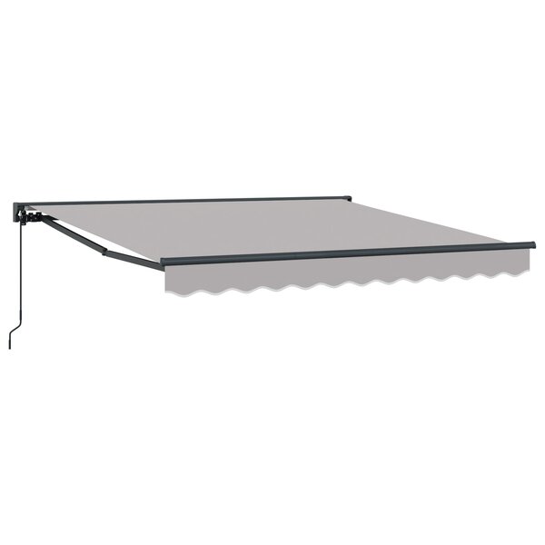 vidaXL Auvent Rétractable Gris clair 350x250 cm Tissu