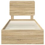 vidaXL Cadre de lit Chêne Sonoma 75 x 190 cm Bois d'ingénierie