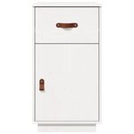 vidaXL Armoire de bureau Blanc 40x50x75 cm Bois massif de pin