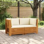 vidaXL Ensemble de canapés d'extérieur avec coussin 2 Pièce Marron