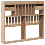vidaXL Tête de lit avec rangement 135 cm bois massif de pin