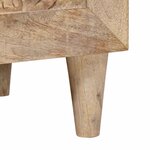 vidaXL Table de chevet Beige 40 x 33 x 46 cm bois de manguier massif
