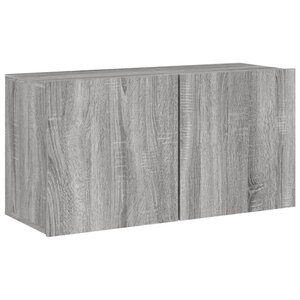 vidaXL Meuble TV mural sonoma gris 80x30x41 cm
