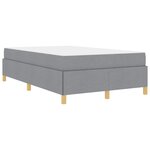 vidaXL Cadre de lit avec matelas Gris clair 120 x 200 cm tissu