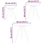 vidaXL Table basse Marron 50 x 50 x 46 cm Bois massif de noyer