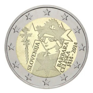 2 euros commémorative Slovénie 2014 - Couronnement Barbara de Cillei.