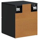 vidaXL Cabinet de chevet mural 2 pc Noir 34 5 x 33 x 40 cm