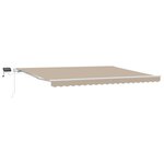 vidaXL Auvent Rétractable with Manuel 450 × 350 cm Beige