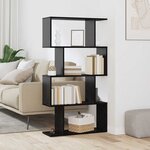vidaXL Bibliothèque Noir 70 x 24 x 129 cm Bois d'ingénierie