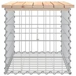 vidaXL Banc de jardin design de gabion 63x44x42 cm bois massif de pin