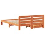 vidaXL Cadre de lit sans matelas cire marron 120x190cm bois pin massif