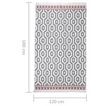 Vidaxl tapis gris 120x180 cm coton
