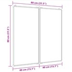 vidaXL Tableau blanc magnétique pliable 80x80x1 7 cm aluminium