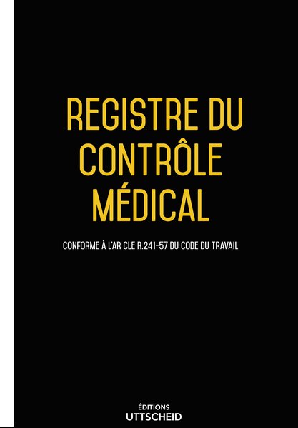 Registre du contrôle médical - 60 pages - 2025 UTTSCHEID