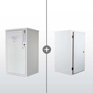 Boîte aux lettres et colis 2-en-1 connectée Boks One + Porte arrière pour encastrement (RAL 9010)