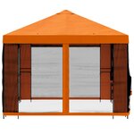 vidaXL Abri de jardin avec parois 4 × 3 m Orange Polyester et Acier