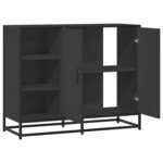 vidaXL Buffet noir 92x35x76 cm bois d’ingénierie