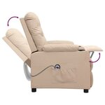 vidaXL Fauteuil Crème Tissu