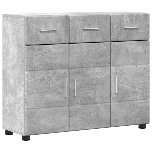 vidaXL Buffet Gris béton 88 5 x 30 5 x 73 cm Bois d'ingénierie