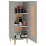vidaXL Buffet Gris béton 34 5x34x90 cm Bois d'ingénierie