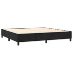 vidaXL Sommier à lattes de lit avec matelas LED Noir 200x200cm Velours