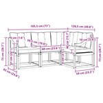 vidaXL Ensemble de canapés d'extérieur 4 pc Blanc et Beige