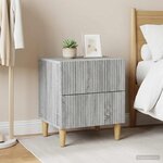 vidaXL Cabinet de chevet 2 Pièces Sonoma gris 43 x 34 5 x 48 cm