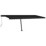 vidaXL Auvent automatique capteur de vent et LED 600x350 cm Anthracite