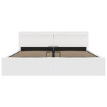 vidaXL Cadre de lit à rangement hydraulique sans matelas avec LED