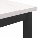 vidaXL table Blanc 100 x 50 x 77 cm Bois d'ingénierie et acier