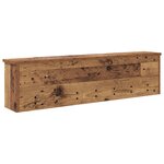 vidaXL Porte-manteau mural avec étagère Montage mural avec stockage Bois ancien 100 x 16 x 26 cm