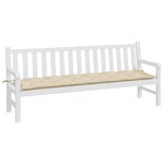 vidaXL Coussin de banc de jardin beige 200x50x7 cm tissu oxford