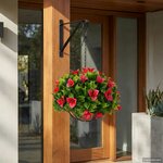 vidaXL Fleurs artificielles Rosé 33 x 33 x 44 cm PE et acier
